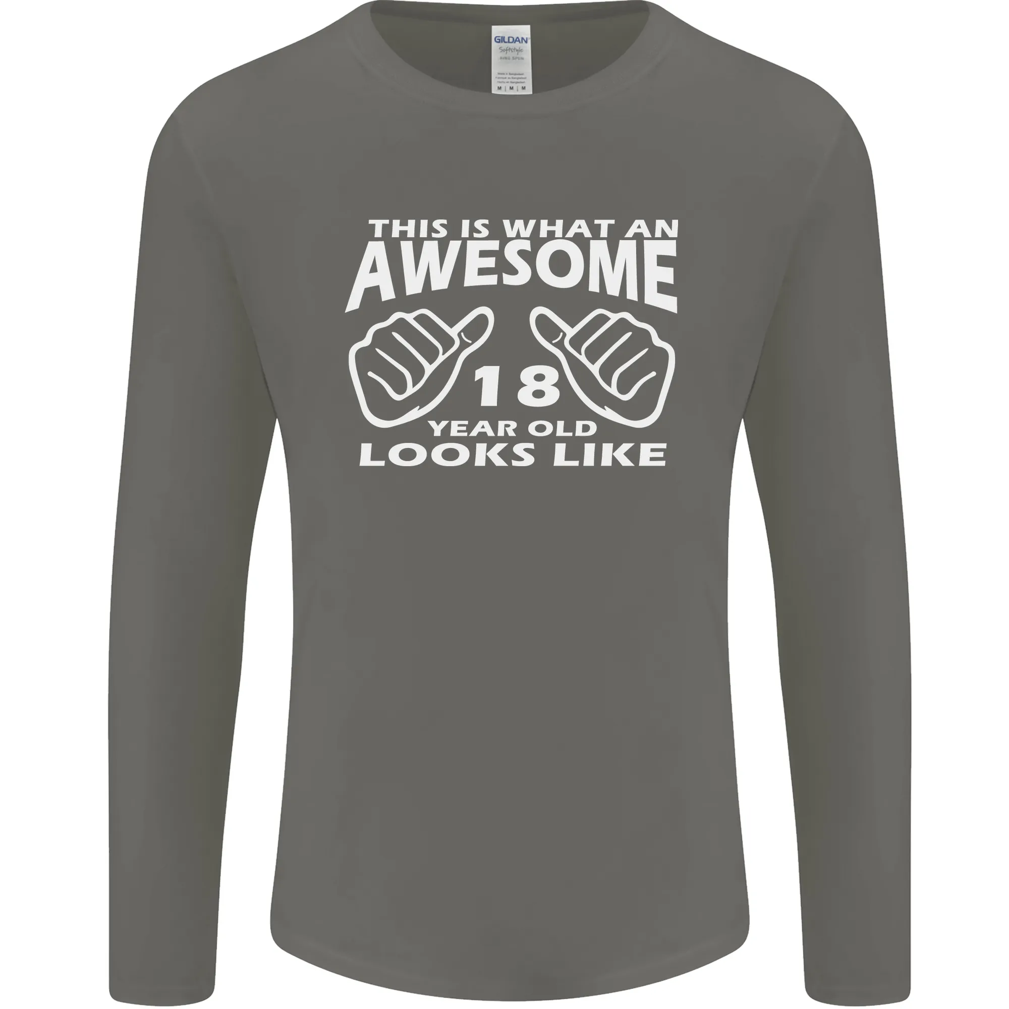 18th Birthday 18 Year Old This Is What Mens Long Sleeve T-Shirt