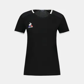 2421624-TENNIS Tee SS N°2 W black | T-shirt Femme