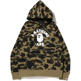 A Bathing Ape 1st Camo College Pullover Hoodie (SS22) - Green Camo