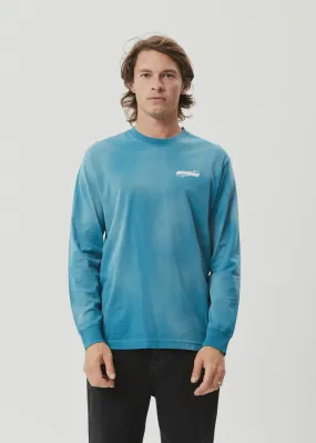 Afends Eternal Recycled Long Sleeve Tee - Worn Azure