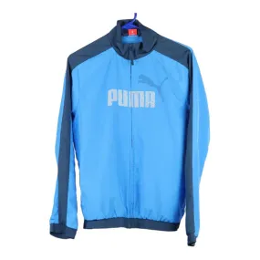 Age 14 Puma Spellout Track Jacket - XL Blue Polyester