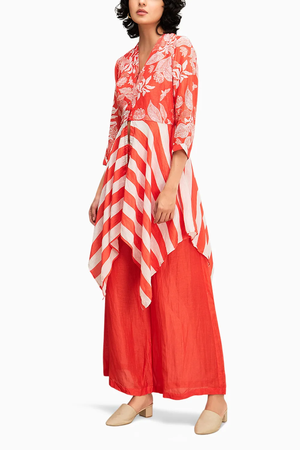 Ahyana Printed Handkerchief Top With Pants
