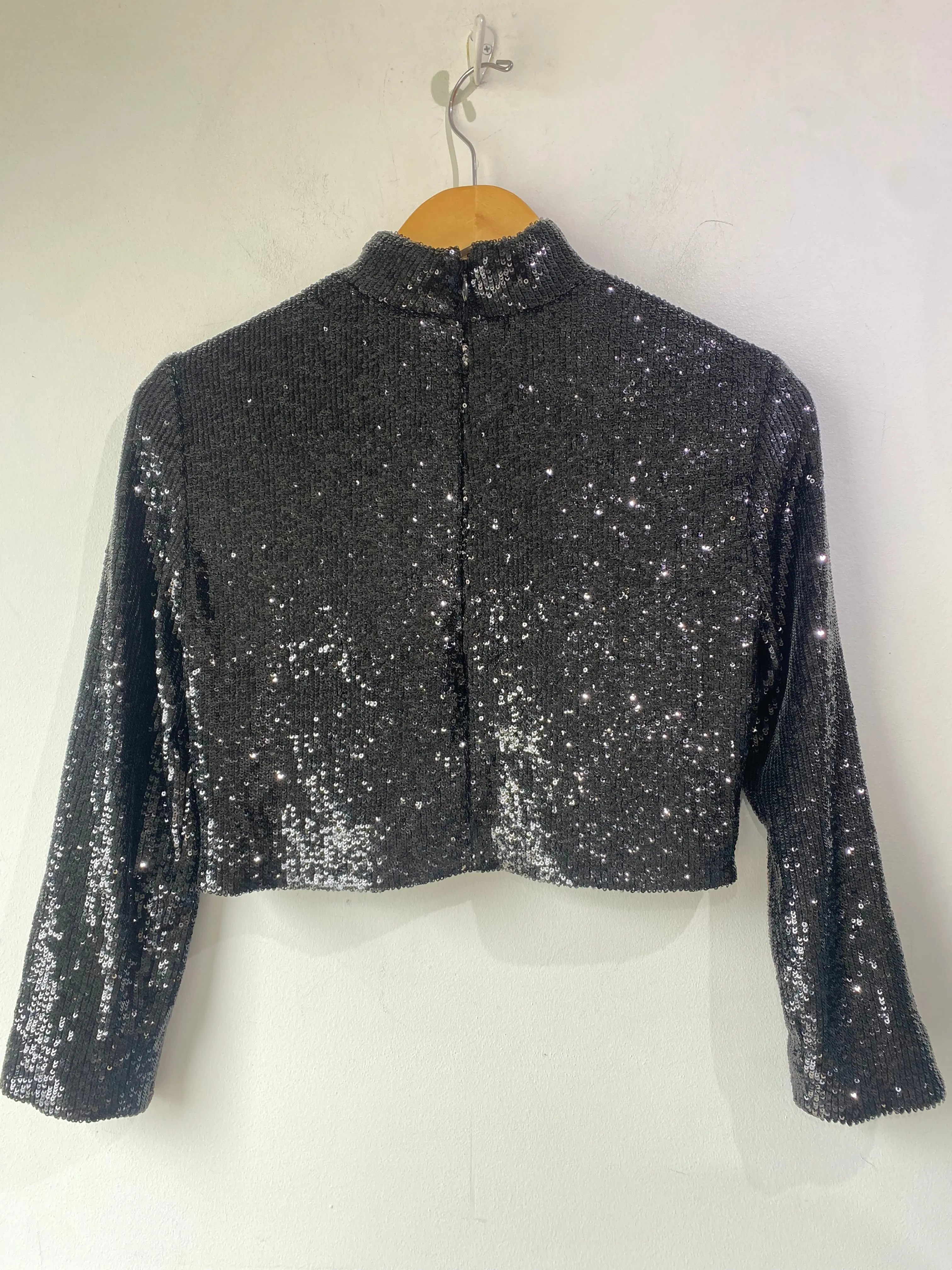 A.L.C. Sequin Cropped Top