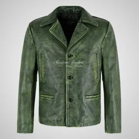 AMERICANA Leather Blazer Vintage Biker Leather Blazer