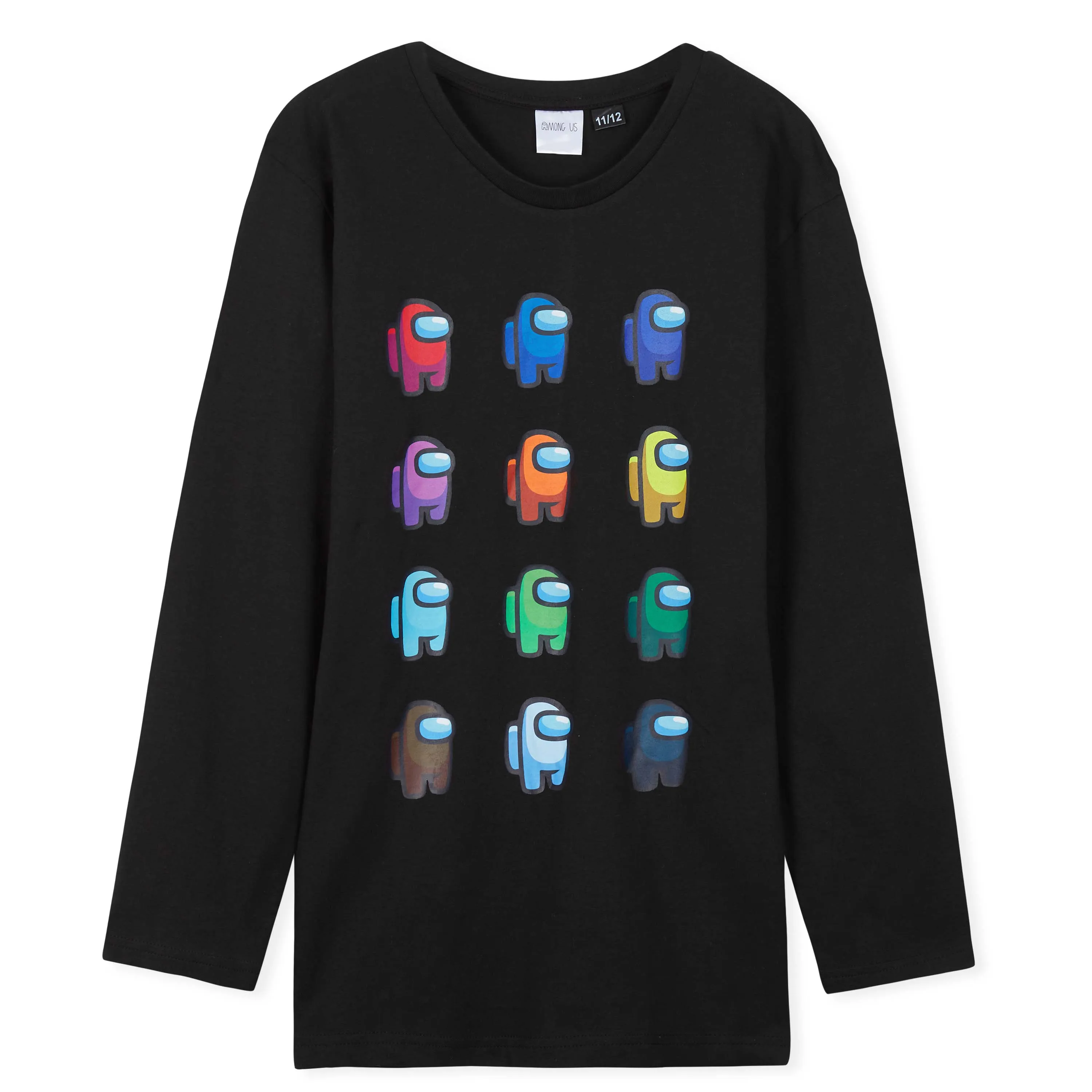 Among Us Boys Long Sleeve Black T Shirt, Gifts for Gamers