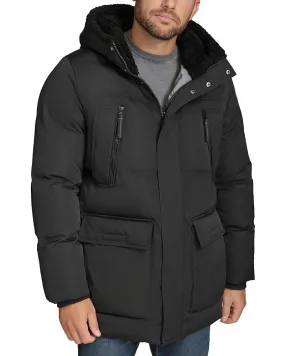 Andrew Marc Mens Parka Coat Large Black Hooded