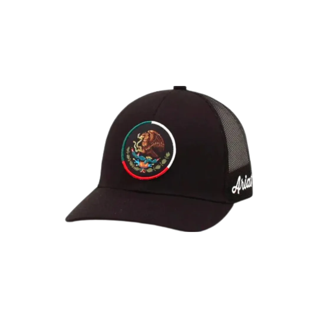 Ariat Men's Mexico Flag Eagle Black Cap
