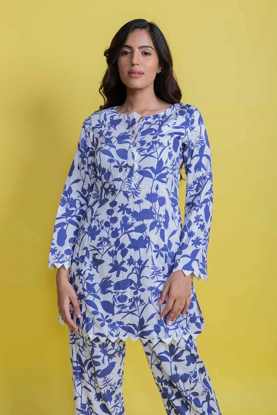 Bella Blue Vegan Silk Co-Ord Set