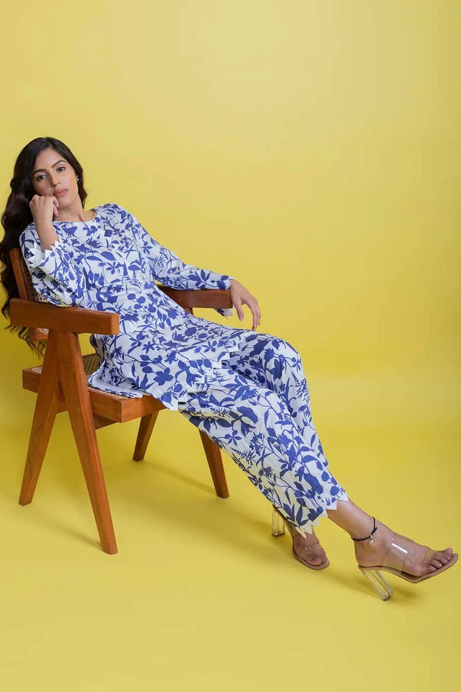 Bella Blue Vegan Silk Co-Ord Set