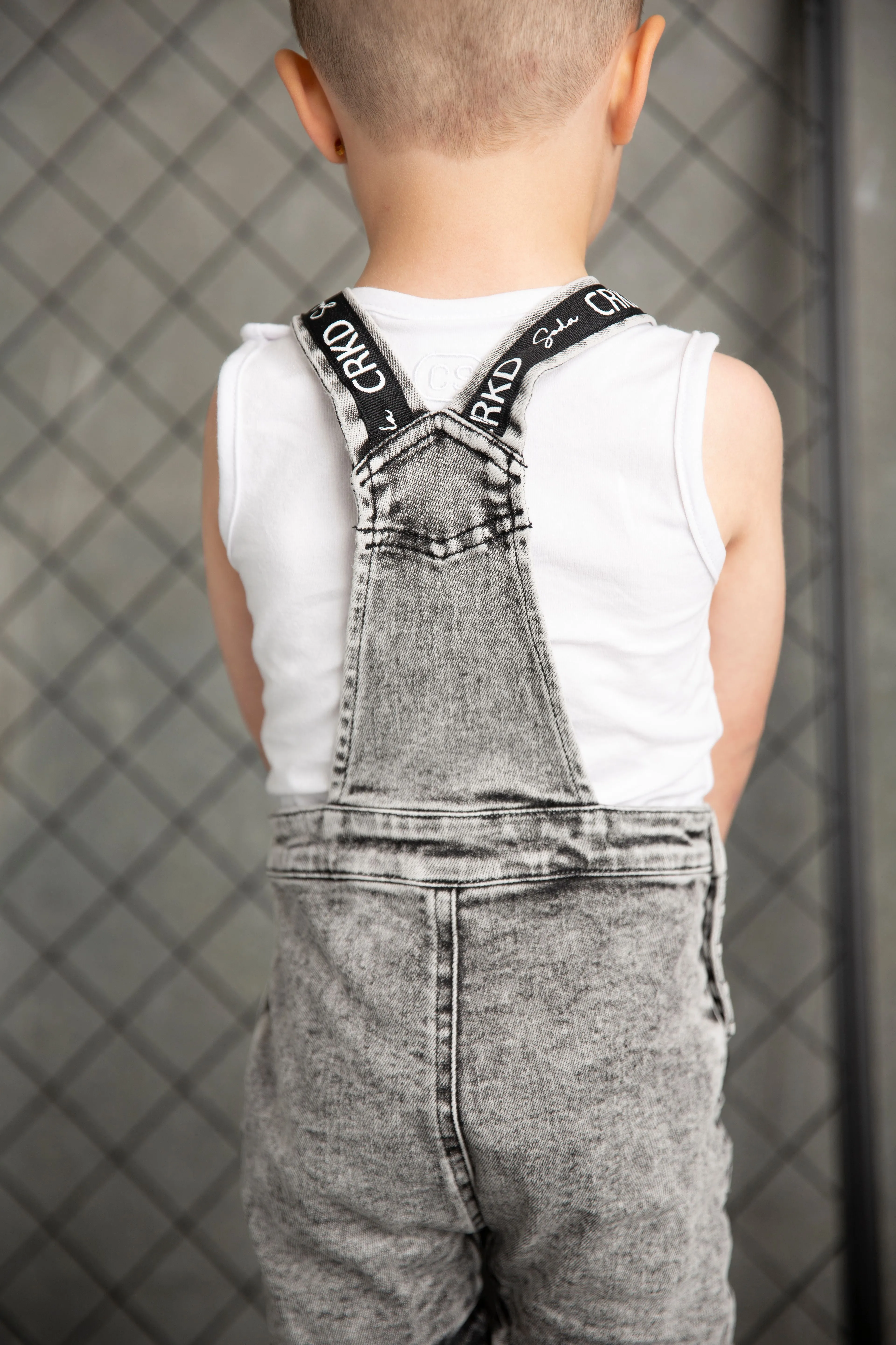 Billie Detailed Overall - Denim Grey