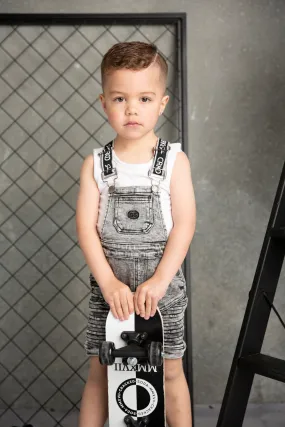 Billie Detailed Overall - Denim Grey