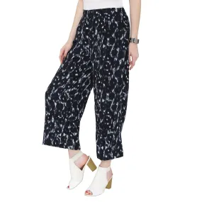 Blue Printed Flared Pants
