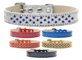 Blue Rhinestones Bling Collar