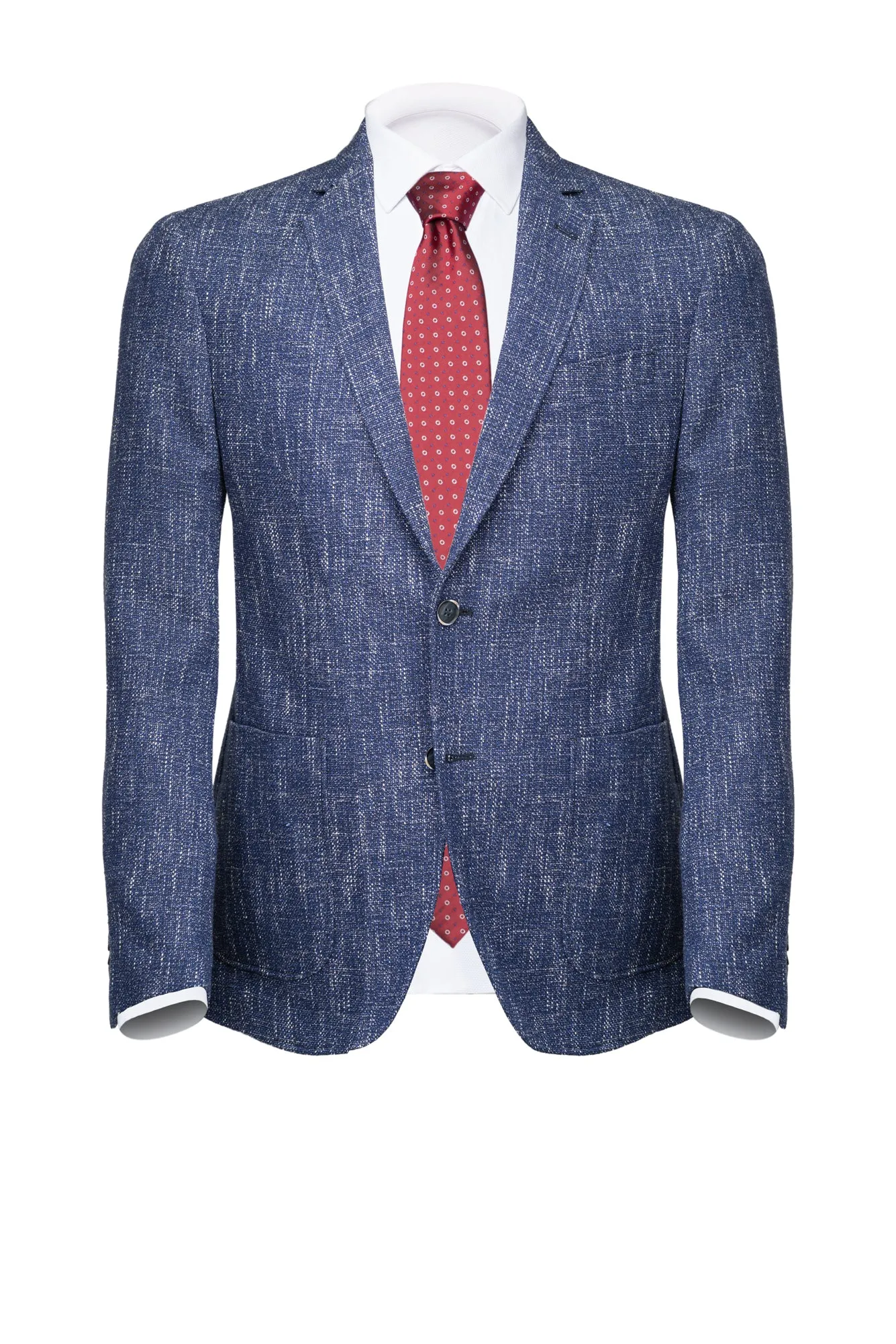 Blue Texture Campore Cotton Blazer