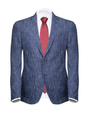 Blue Texture Campore Cotton Blazer