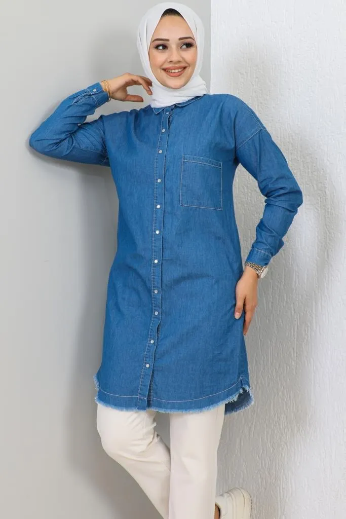 BNG Women Denim Tunic Navy - Clermont