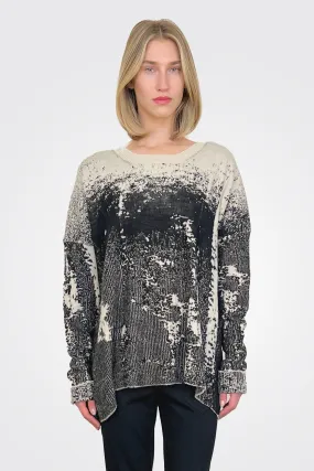 Boxy Pullover Sweater - Natural Combo