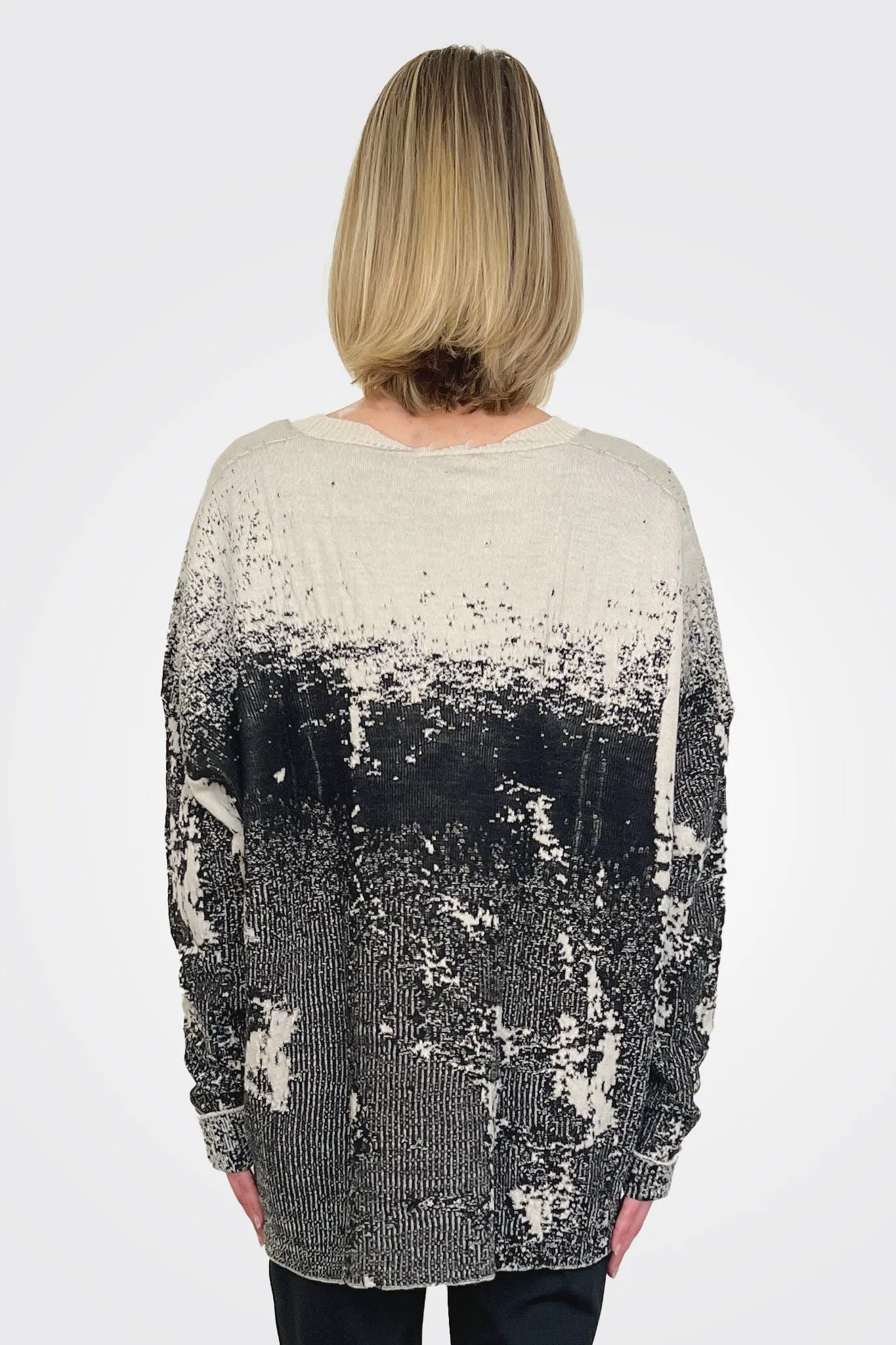 Boxy Pullover Sweater - Natural Combo