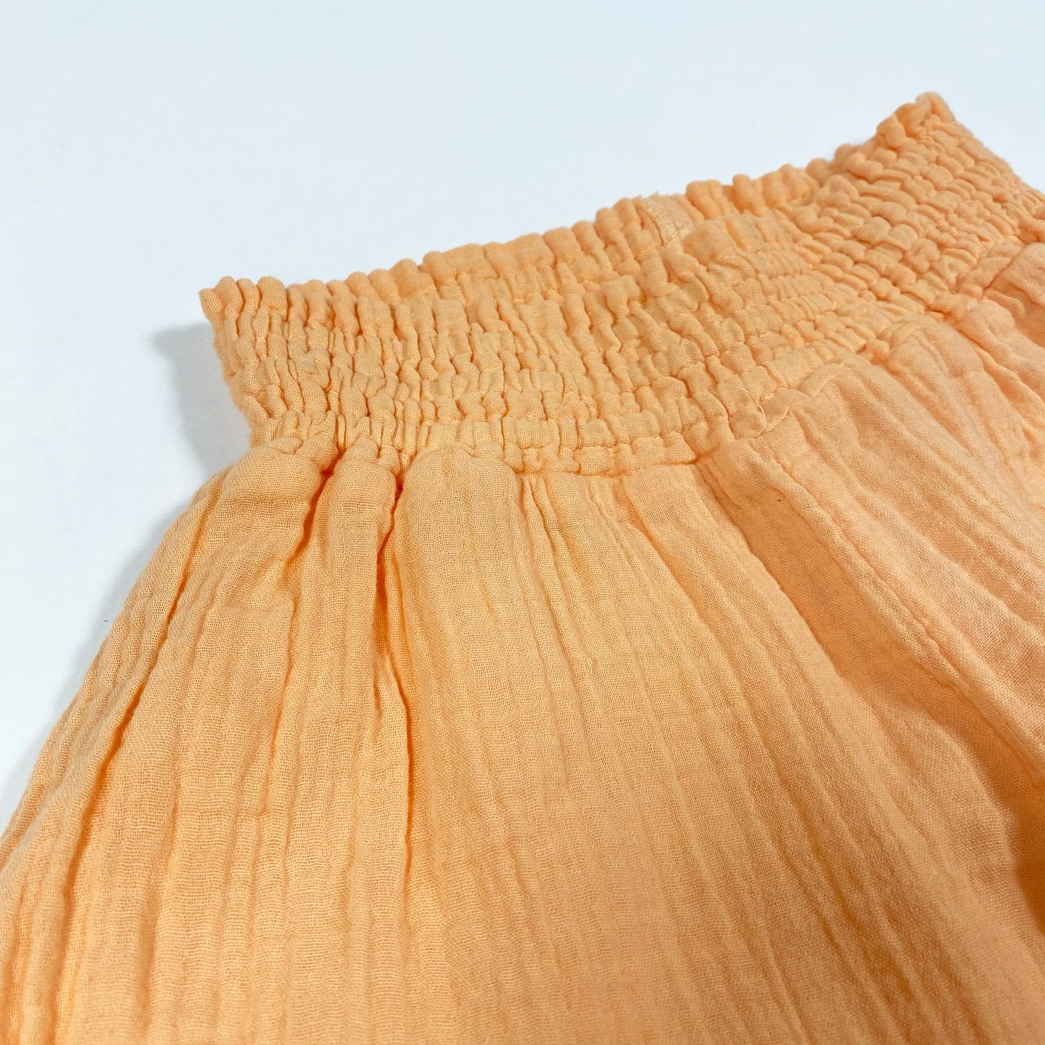 Boy   Girl apricot muslin culottes  Second Season 6Y