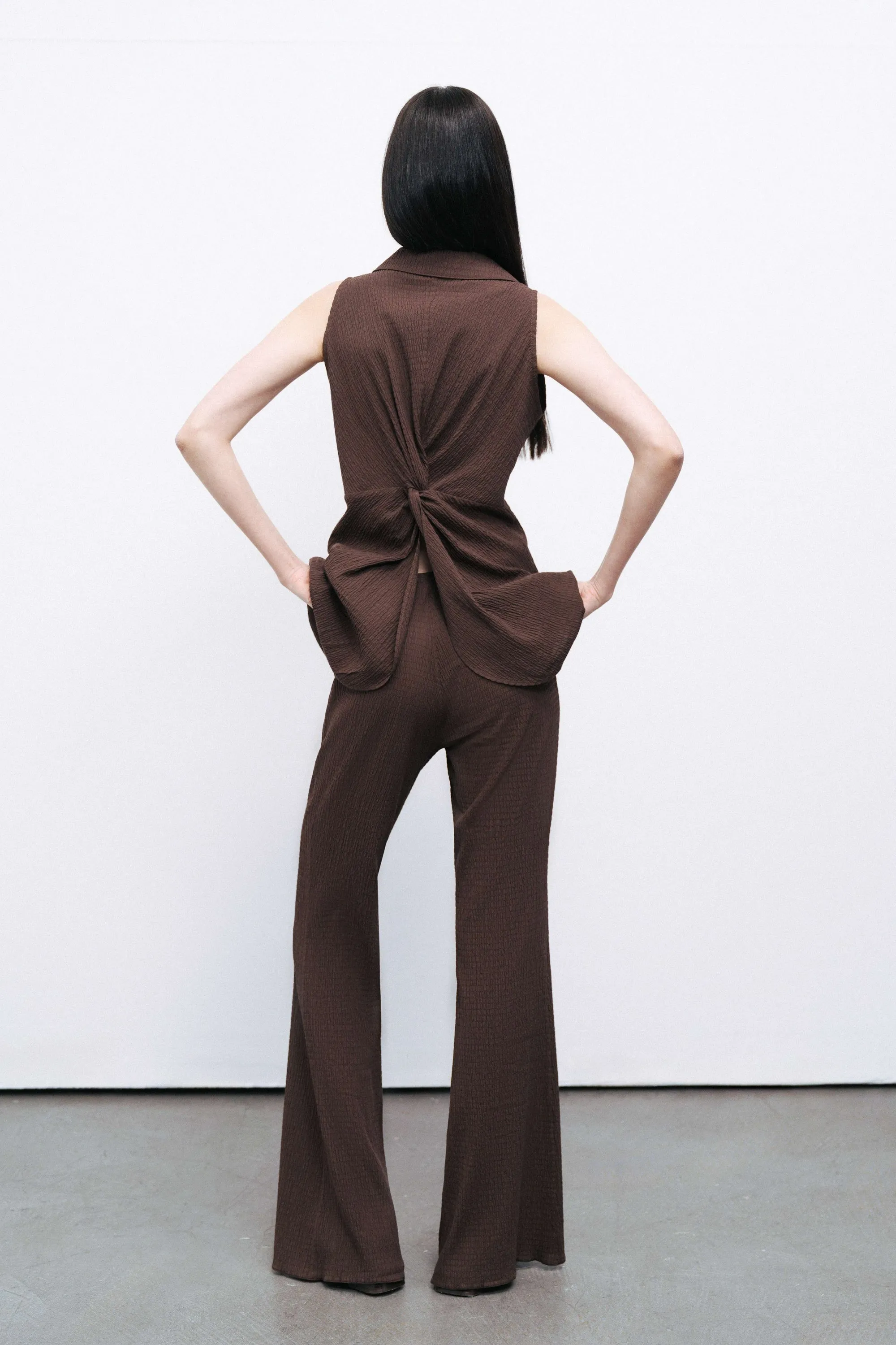 Brown Flared Pants