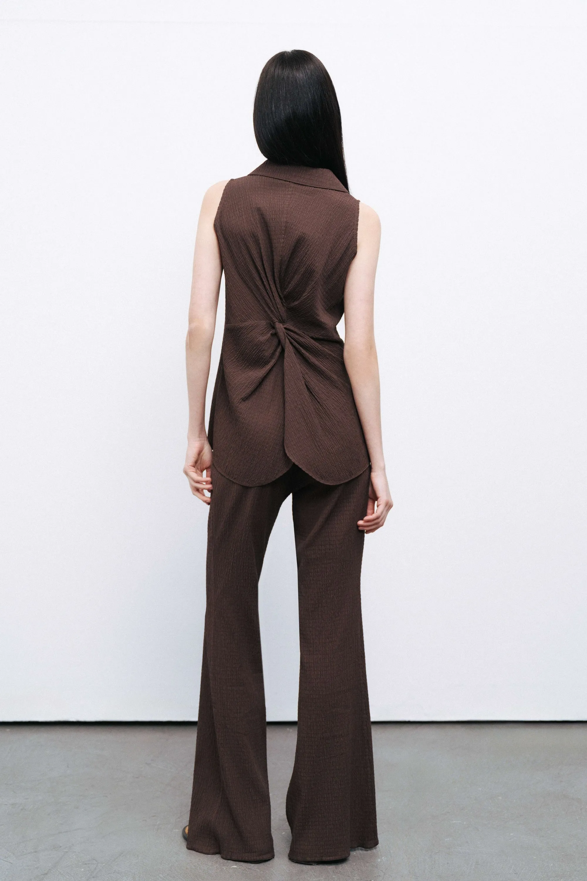 Brown Flared Pants
