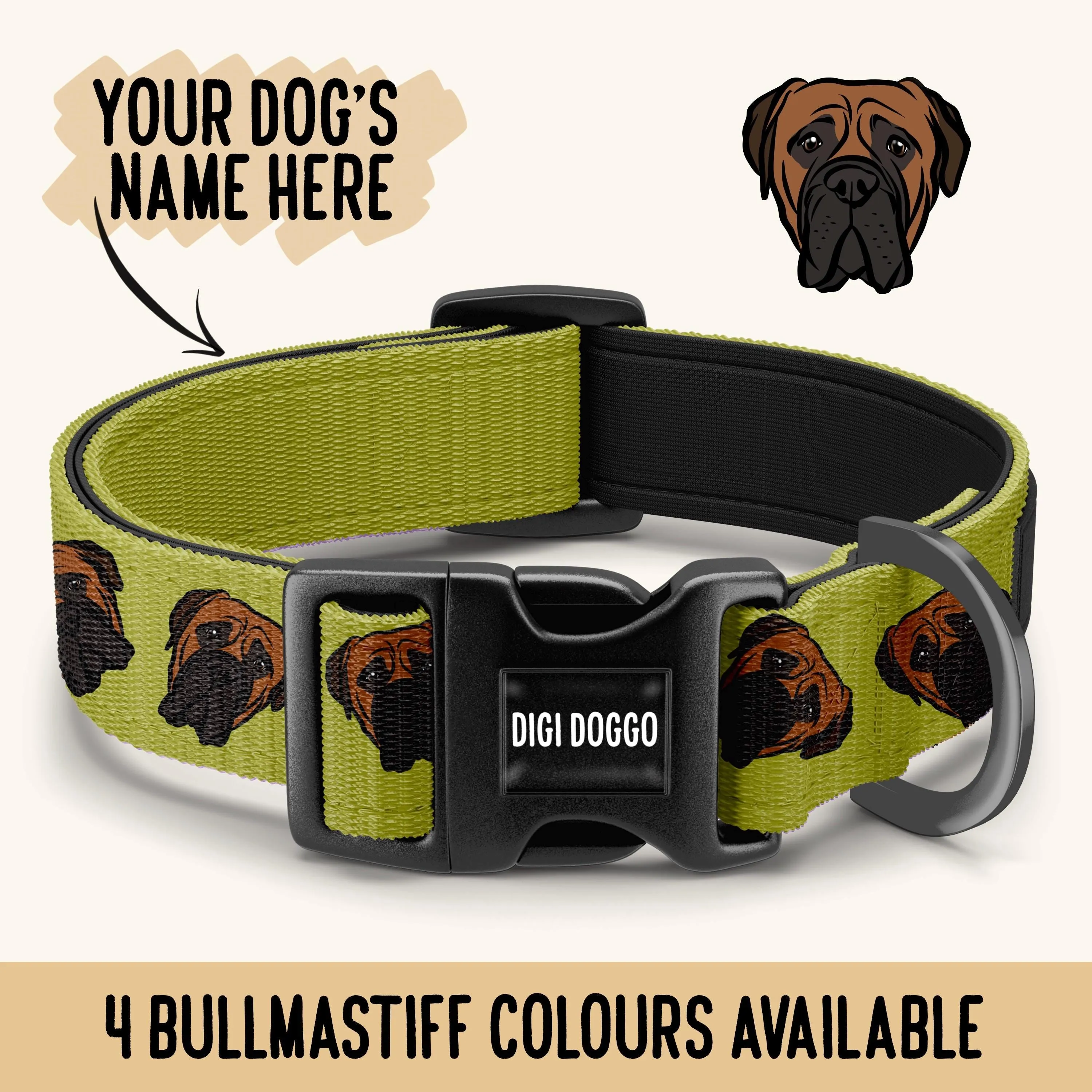 Bullmastiff Print Collar