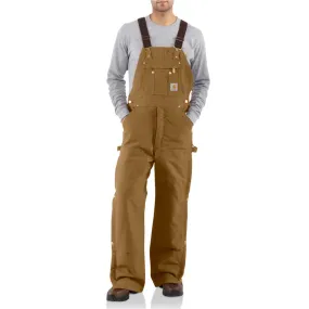 Carhartt Work Men's Bib Overalls Lined Duck Midweight R41