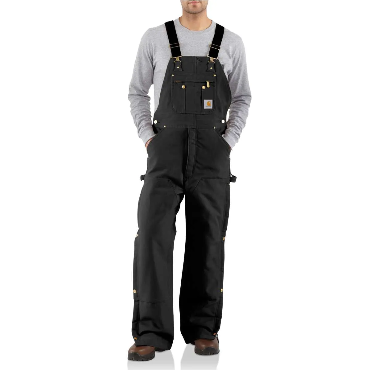 Carhartt Work Men's Bib Overalls Lined Duck Midweight R41