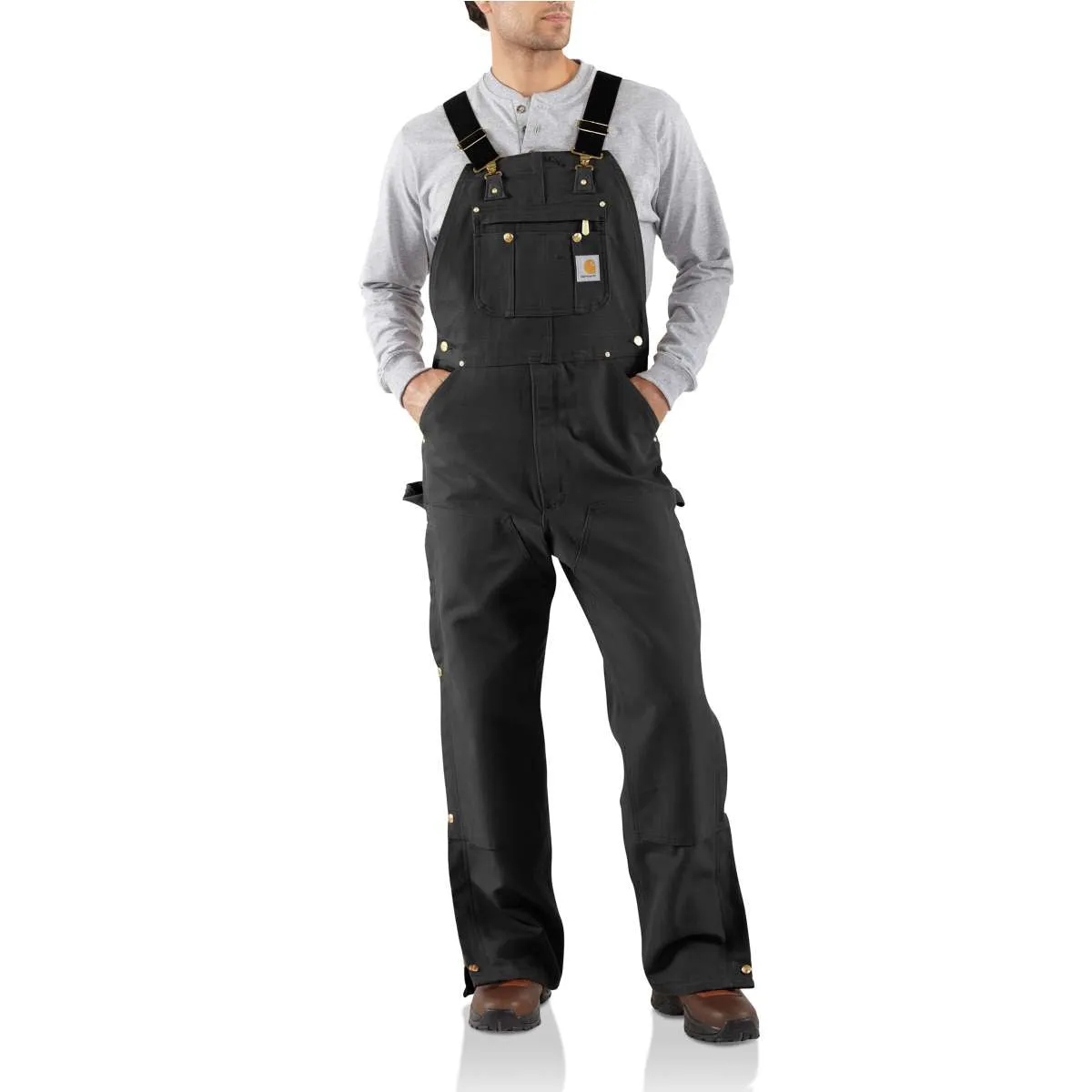 Carhartt Work Men's Bib Overalls Lined Duck Midweight R41