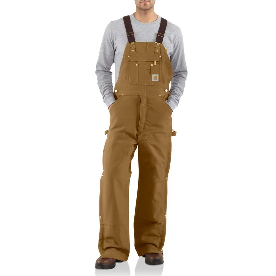Carhartt Work Men's Bib Overalls Lined Duck Midweight R41
