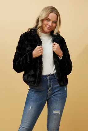Caroline Morgan Faux Fur Jacket