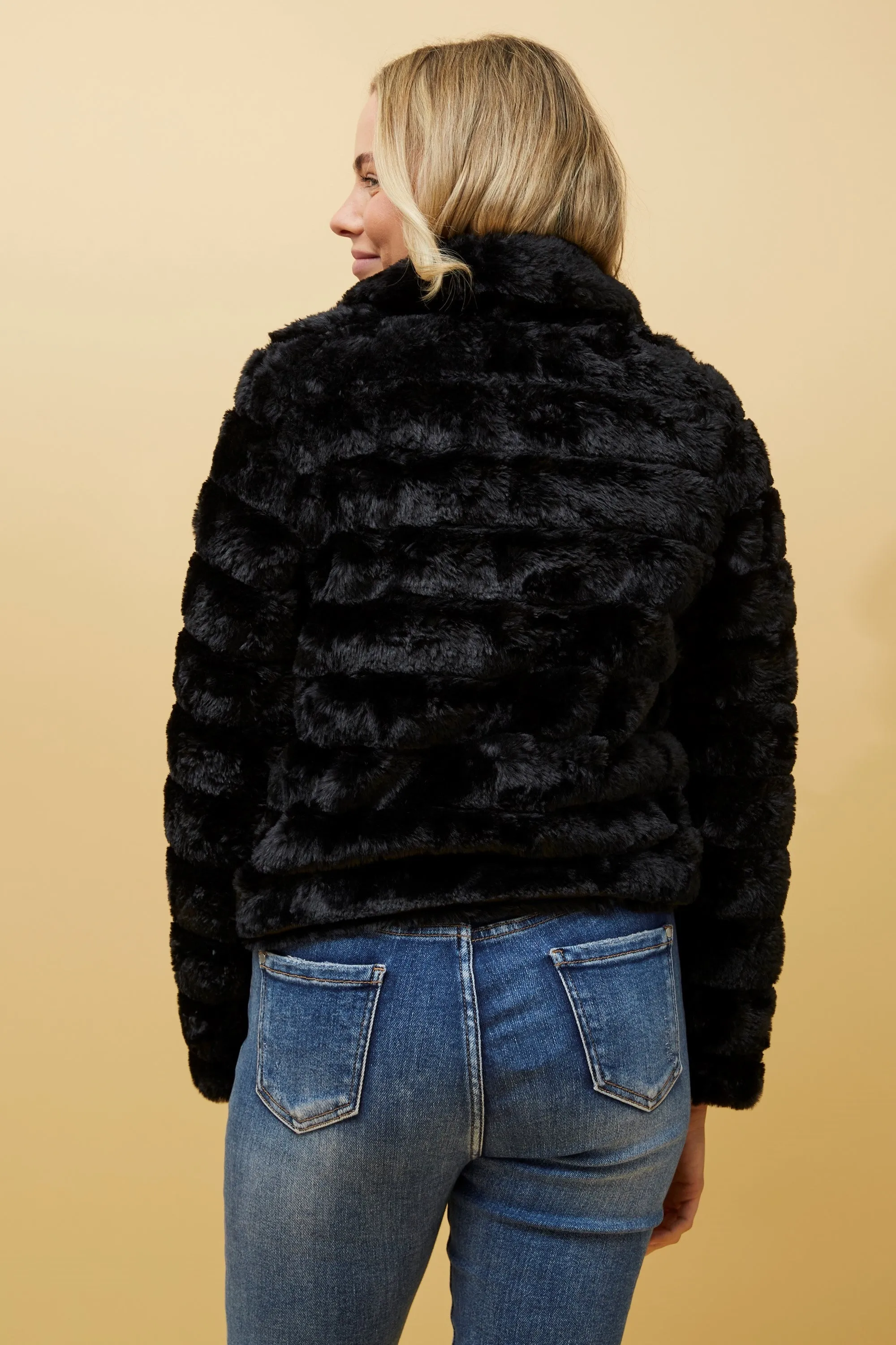 Caroline Morgan Faux Fur Jacket