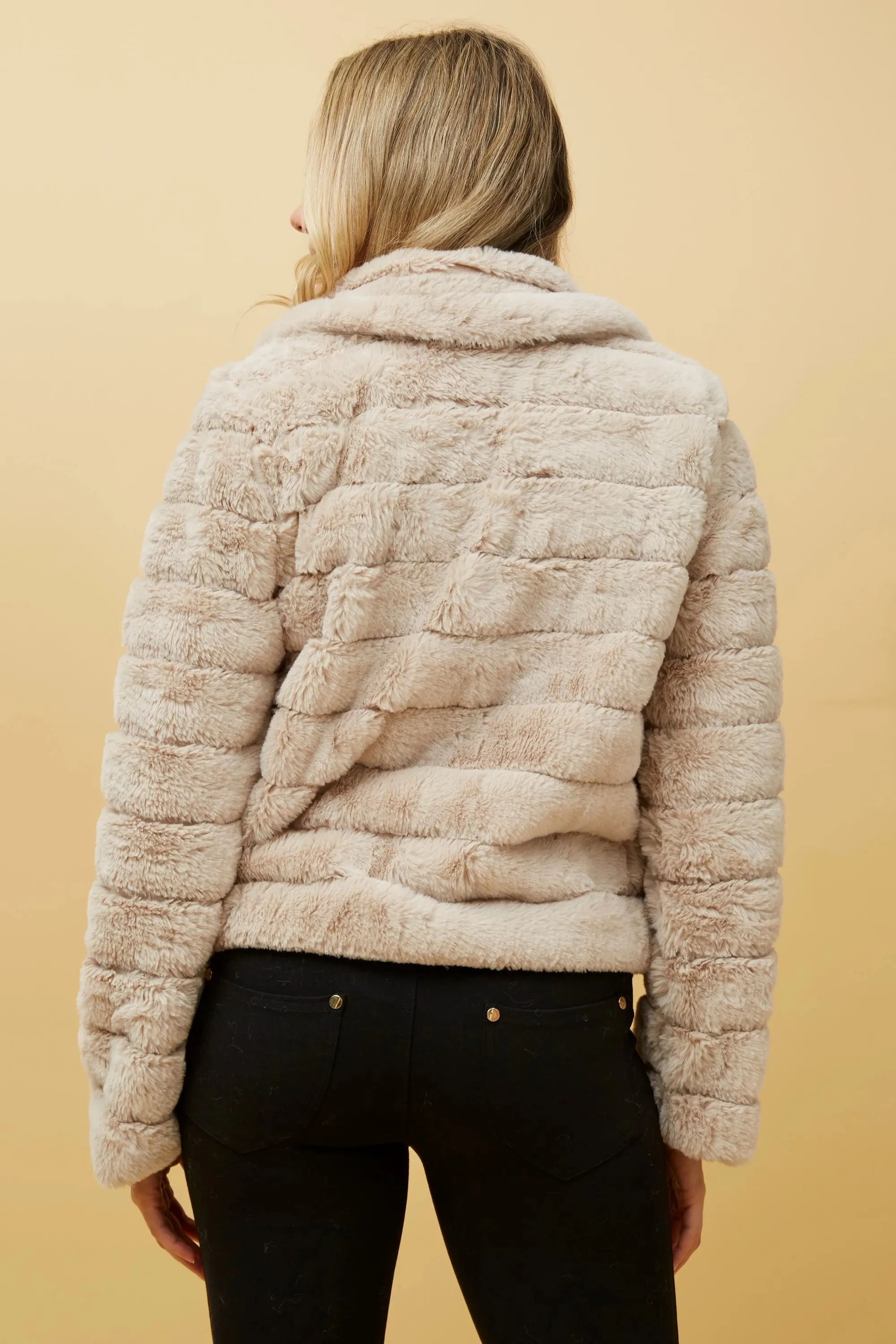 Caroline Morgan Faux Fur Jacket