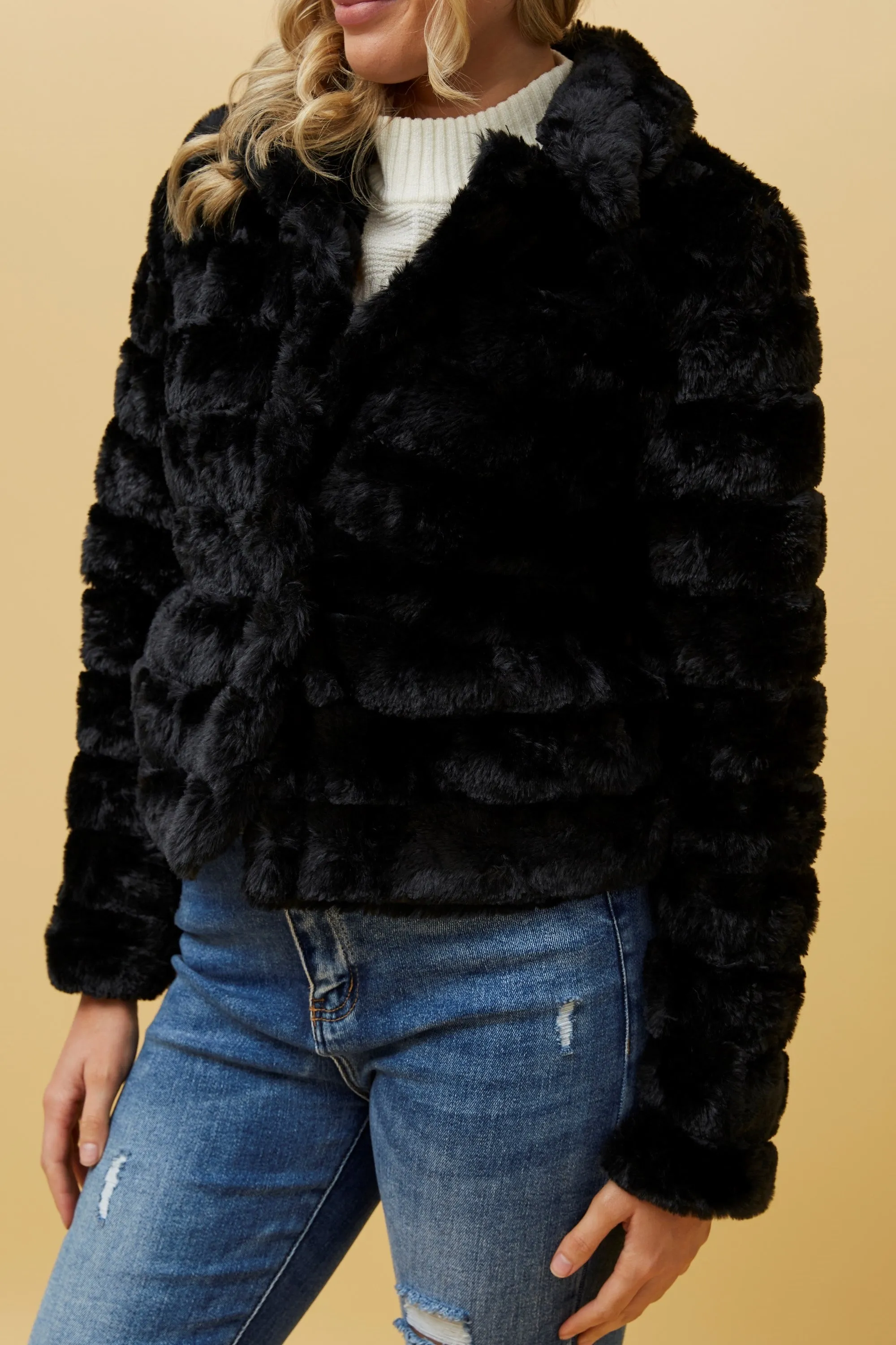 Caroline Morgan Faux Fur Jacket