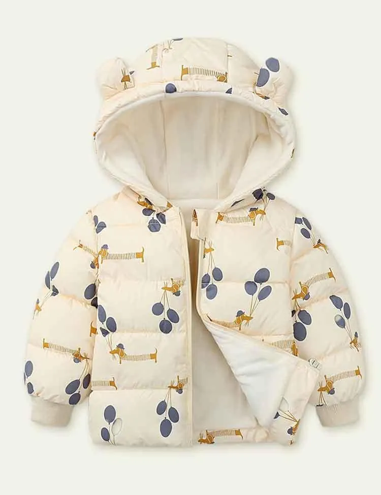 Cartoon Printed down Cotton-Padded Jacket