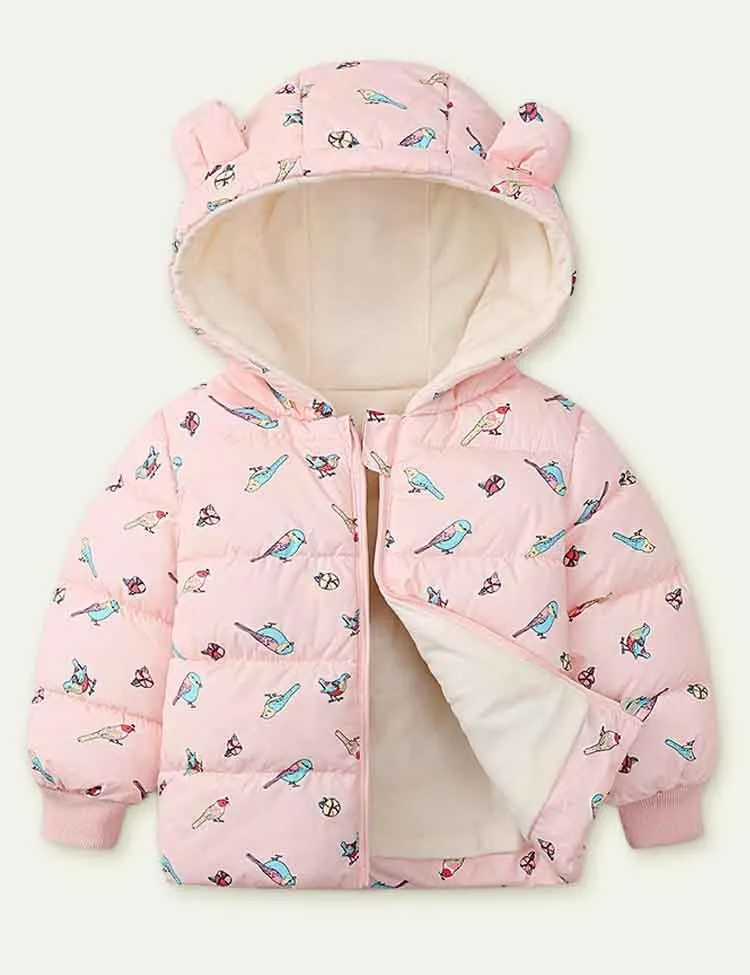 Cartoon Printed down Cotton-Padded Jacket