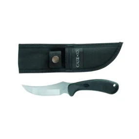 CASE 00362 Skinner Knife, 4.13 in L Blade, Stainless Steel Blade, Ergonomic Handle, Black Handle