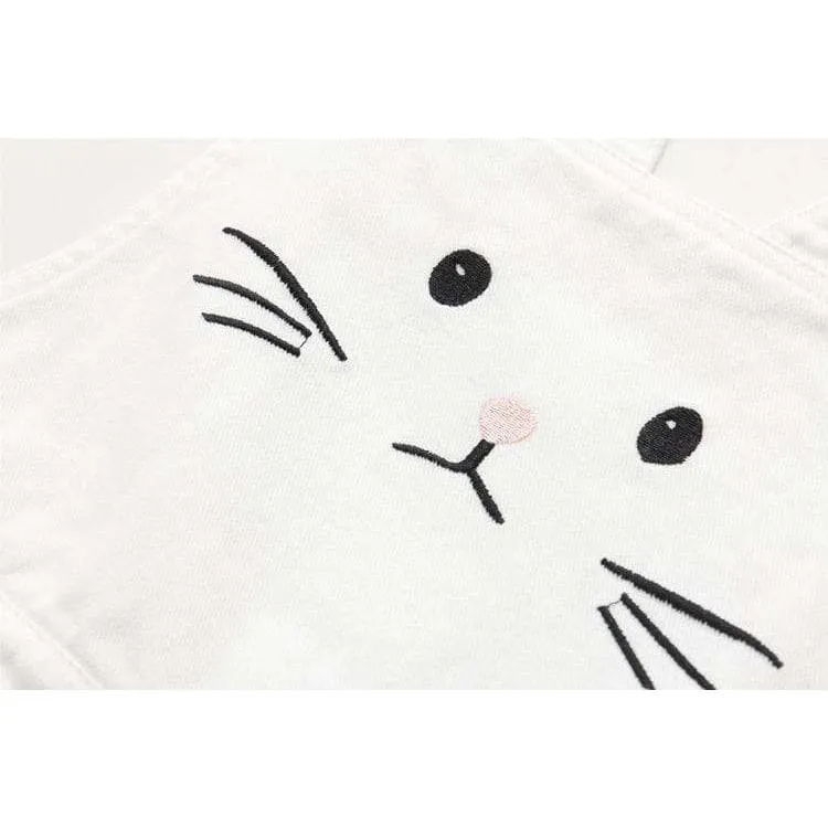 Cat Embroidery overall skirt