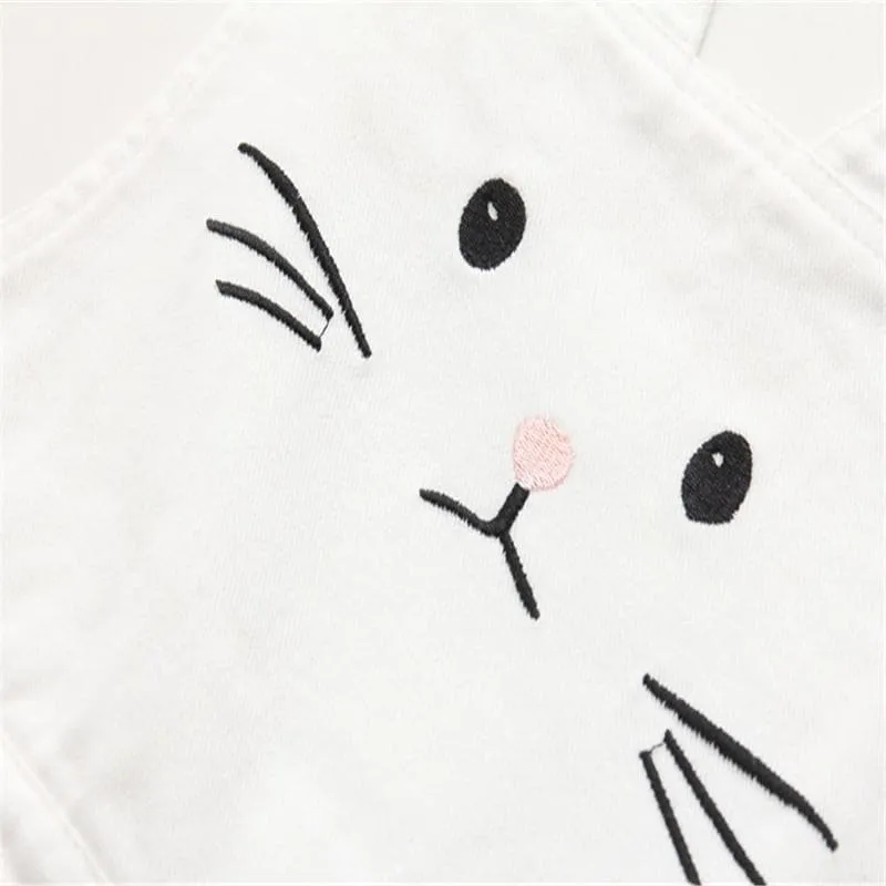 Cat Embroidery overall skirt