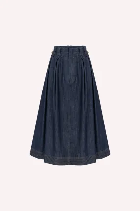 Chambray Midi Skirt