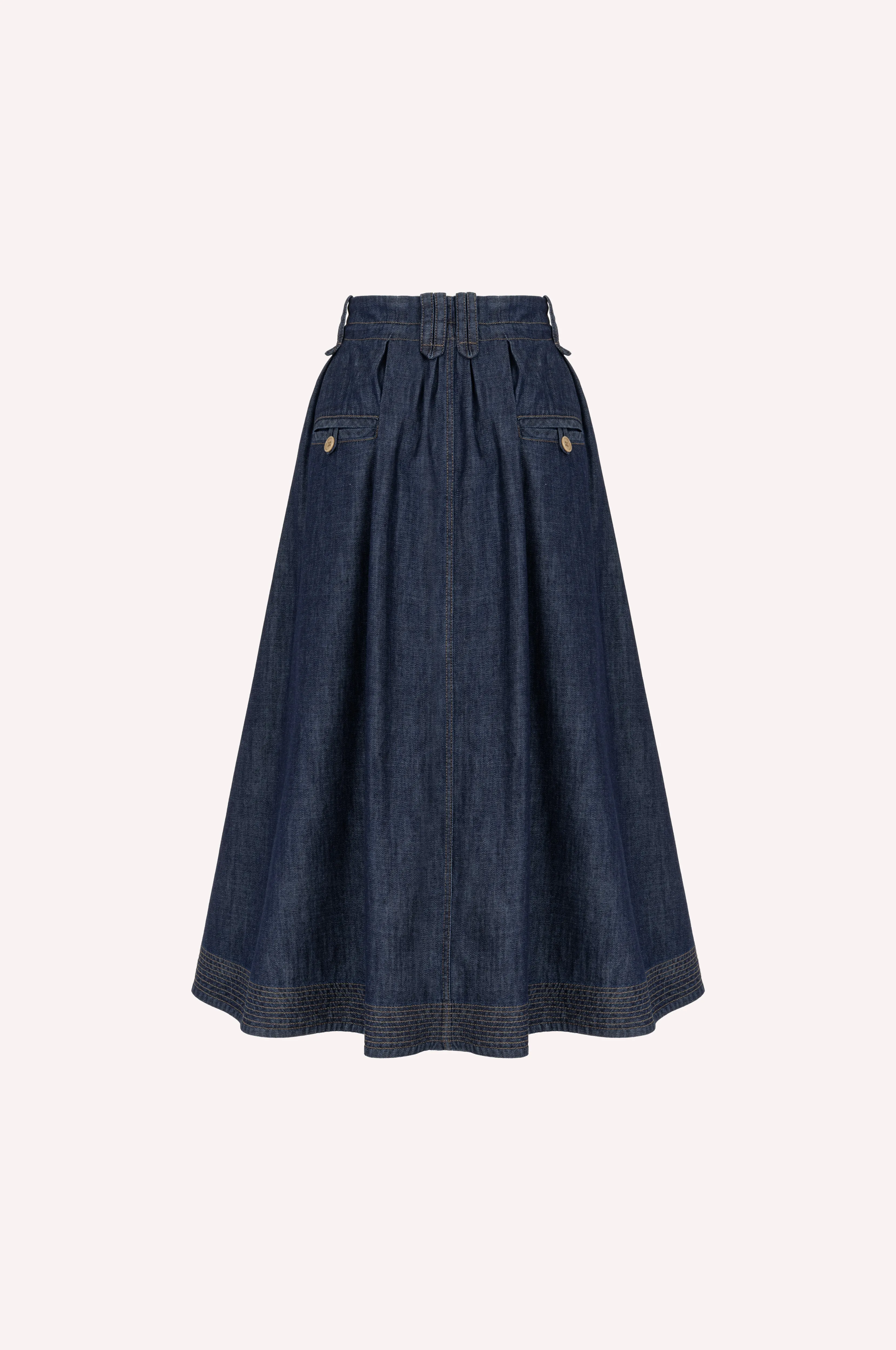 Chambray Midi Skirt