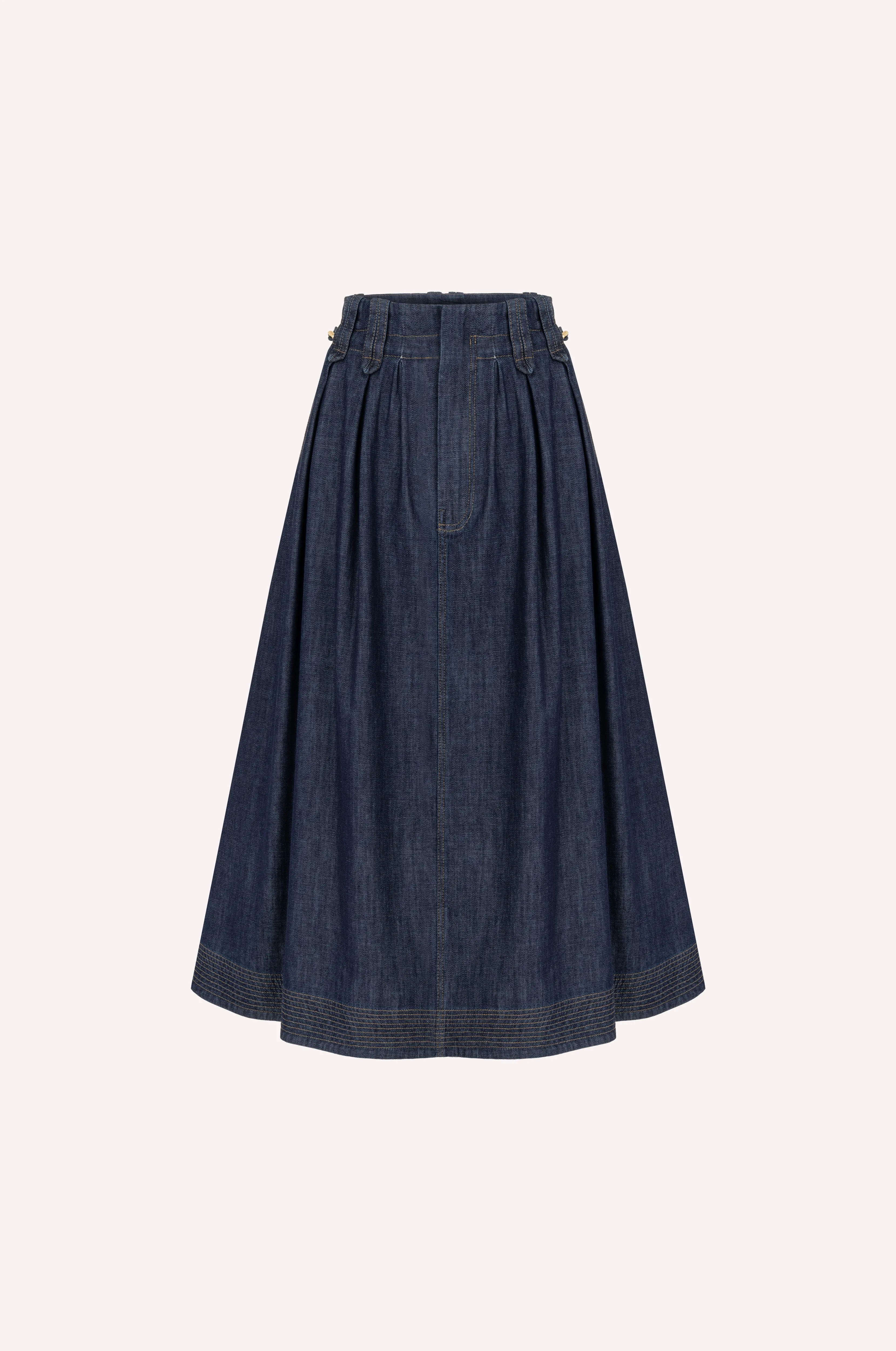 Chambray Midi Skirt