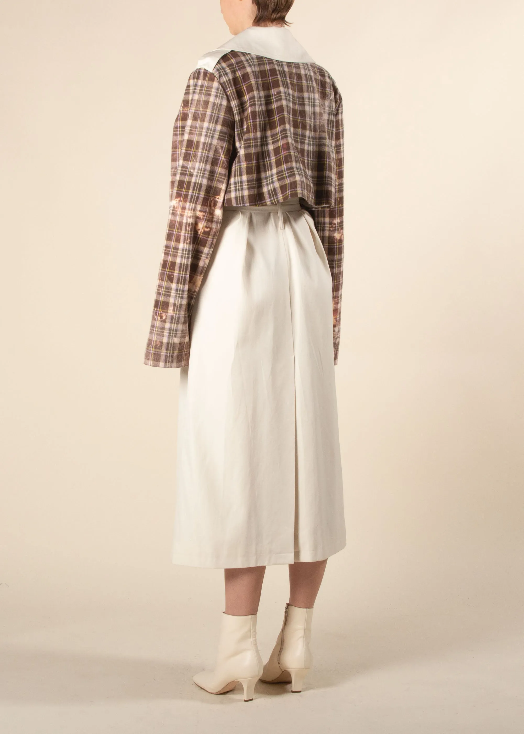 Checked Trench Coat