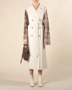 Checked Trench Coat
