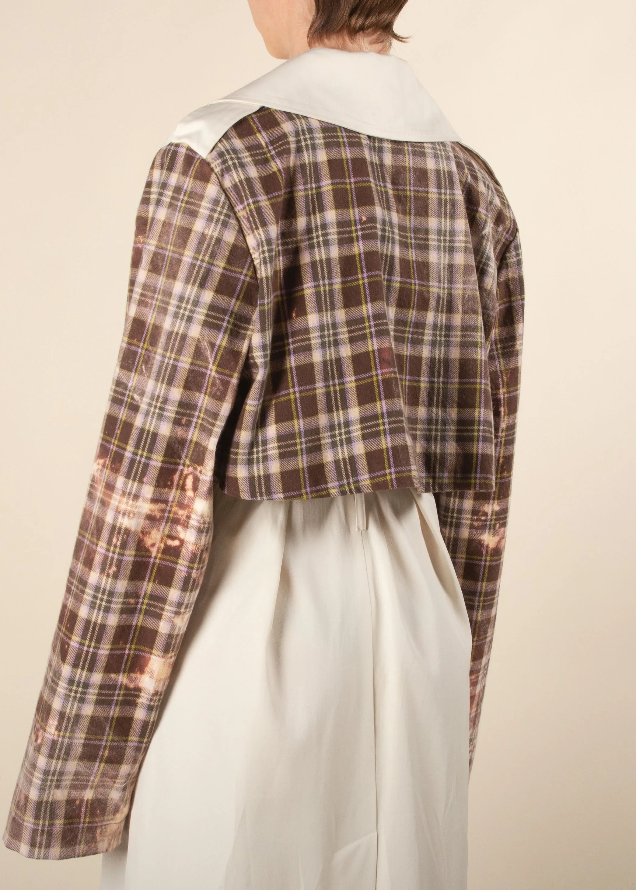 Checked Trench Coat