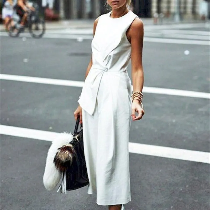 Claire Front Twist Sleeveless Jumpsuit - 2 Colors