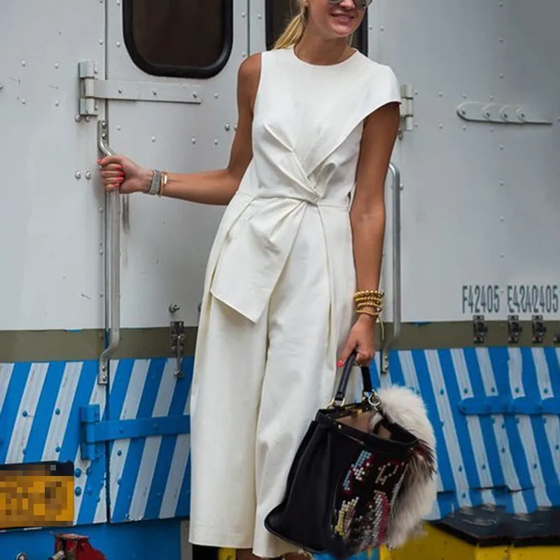 Claire Front Twist Sleeveless Jumpsuit - 2 Colors
