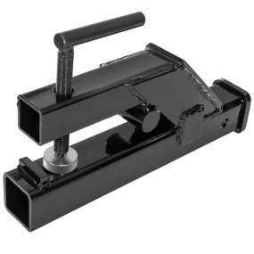 Clamp On Trailer Hitch 2" Ball Mount Receiver Deere Bobcat Tractor Bucket Black