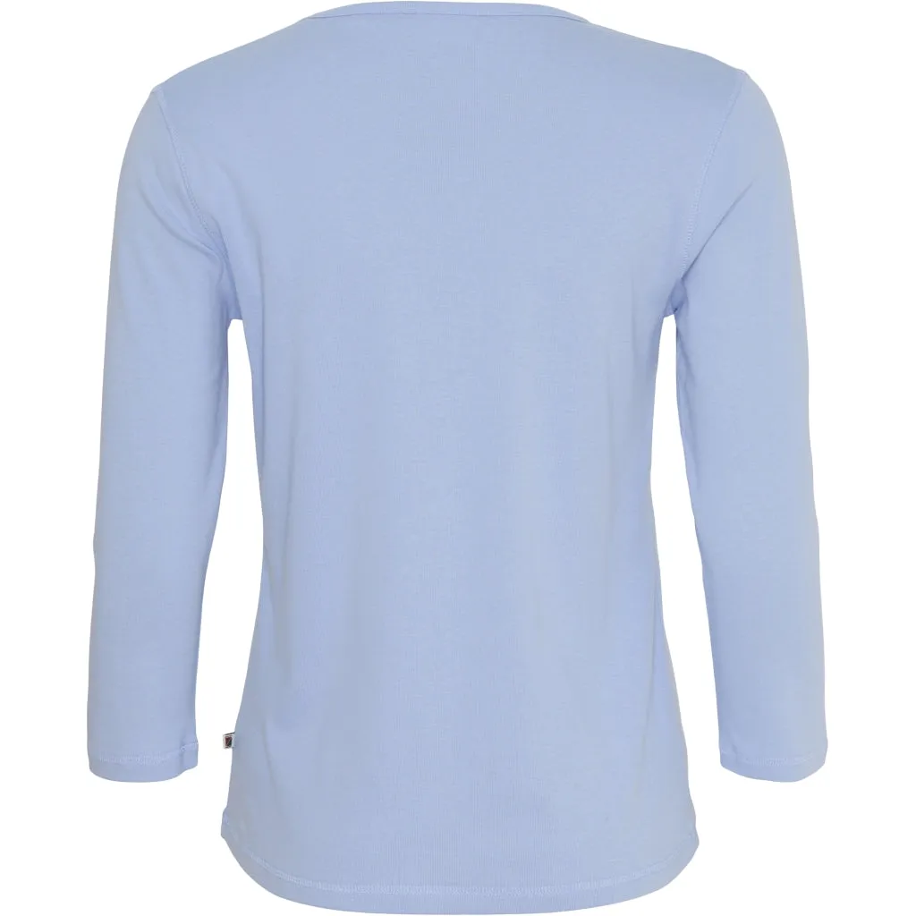 Clarissa langærmet t-shirt - Himmelblå