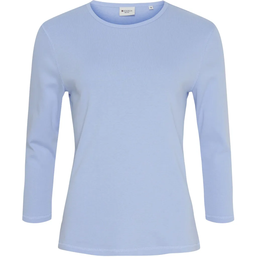 Clarissa langærmet t-shirt - Himmelblå